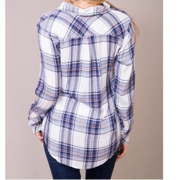 RAILS hunter long sleeve plaid Flannel button-down shirt- size medium - Picture 12 of 12